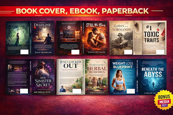 design fantasy, romance or non fiction KDP book cover
