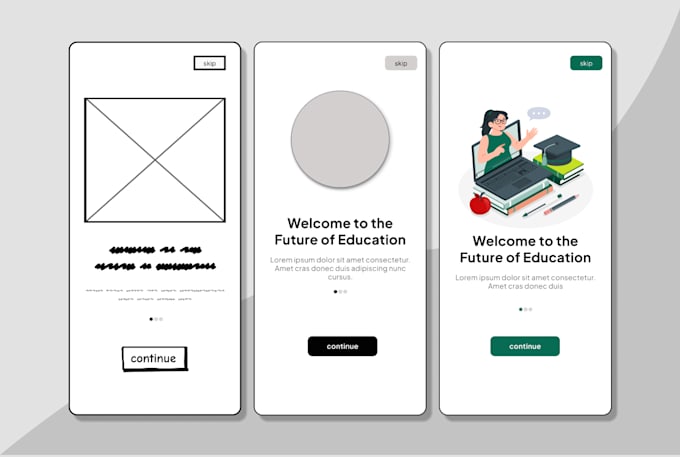 do wireframe design prototype for mobile and desktop with figma