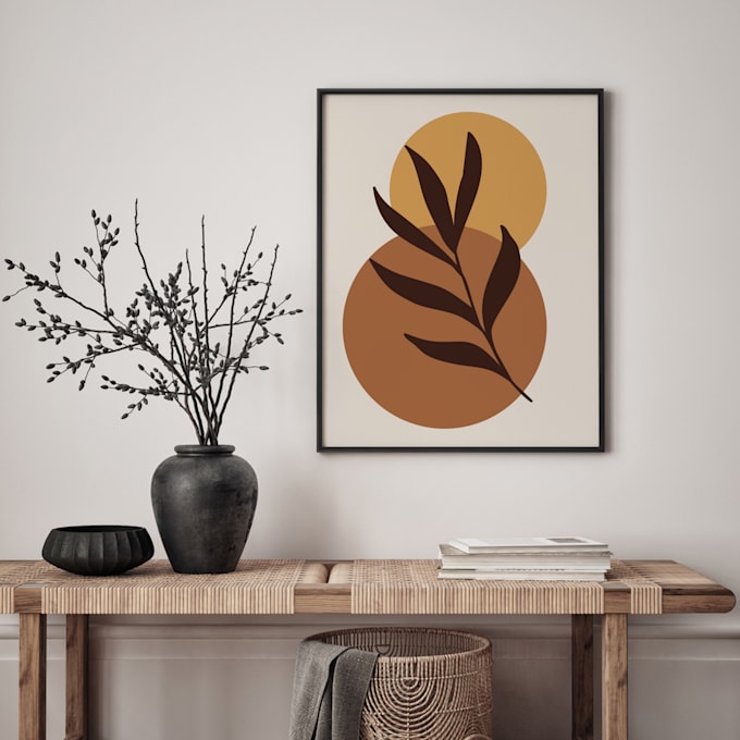 create a amazing wall frame mockup design