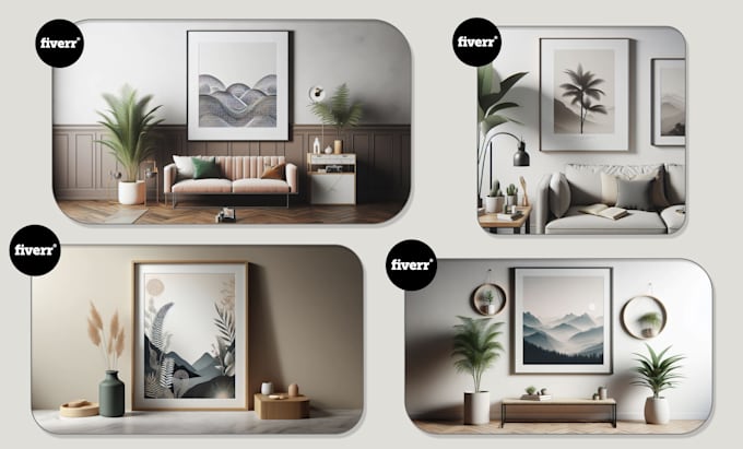 wall frame canvas mockups for your artwork