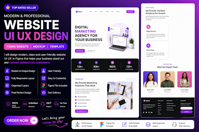 design a professional website UI UX design in figma
