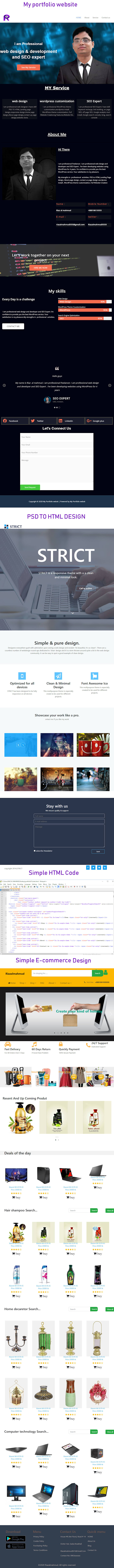 convert figma to html, PSD to html, bootstrap, tailwind css