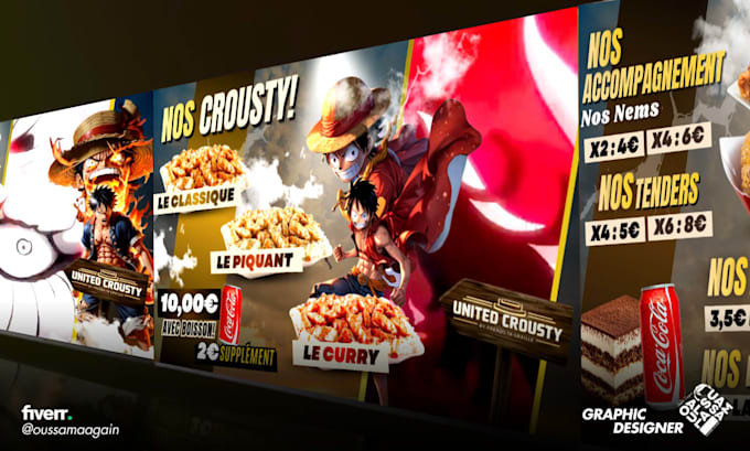 do digital menu or menu board, animated menu, TV screen for restaurant