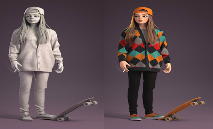 3d character modeling 3d cartoon design 3d character modeling 3d model 3d rig