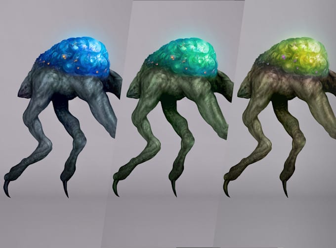 do creature concept art, character concept design or sketch