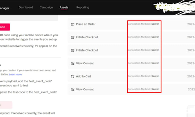 tiktok pixel event API, ads campaign setup and server side tracking