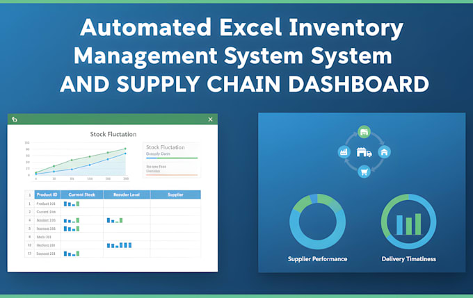 create an automated excel inventory management system and supply chain dashboard