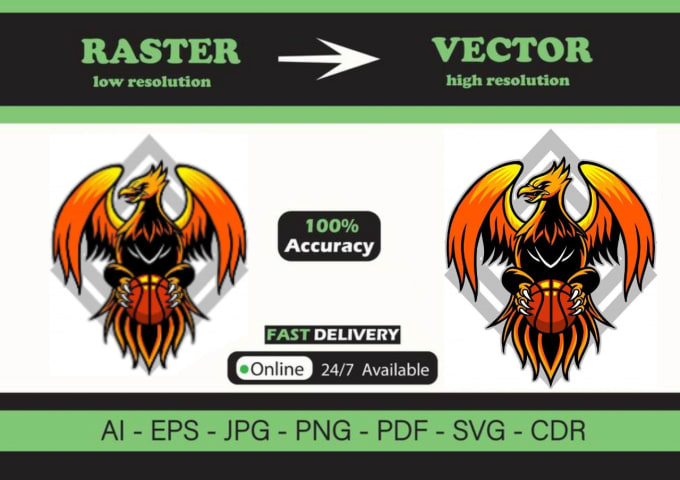 do vector tracing, cleanup, redraw logo, image to vector