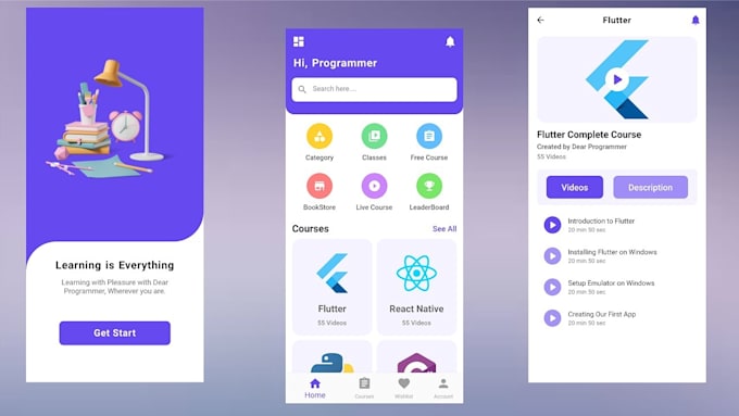 Be your flutter app front end developer using flutter app ui ux design ...