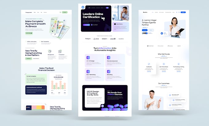 Do responsive website ui ux design, figma website and landing page ...