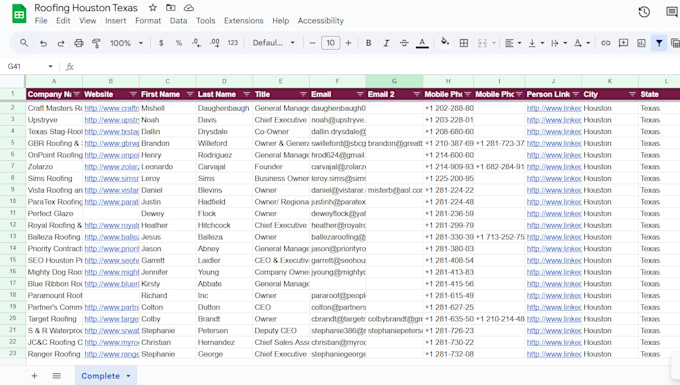 build b2b lead list with verified contacts