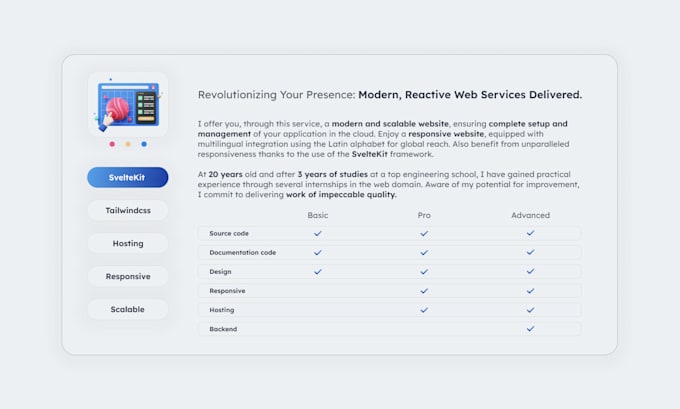 create a modern website