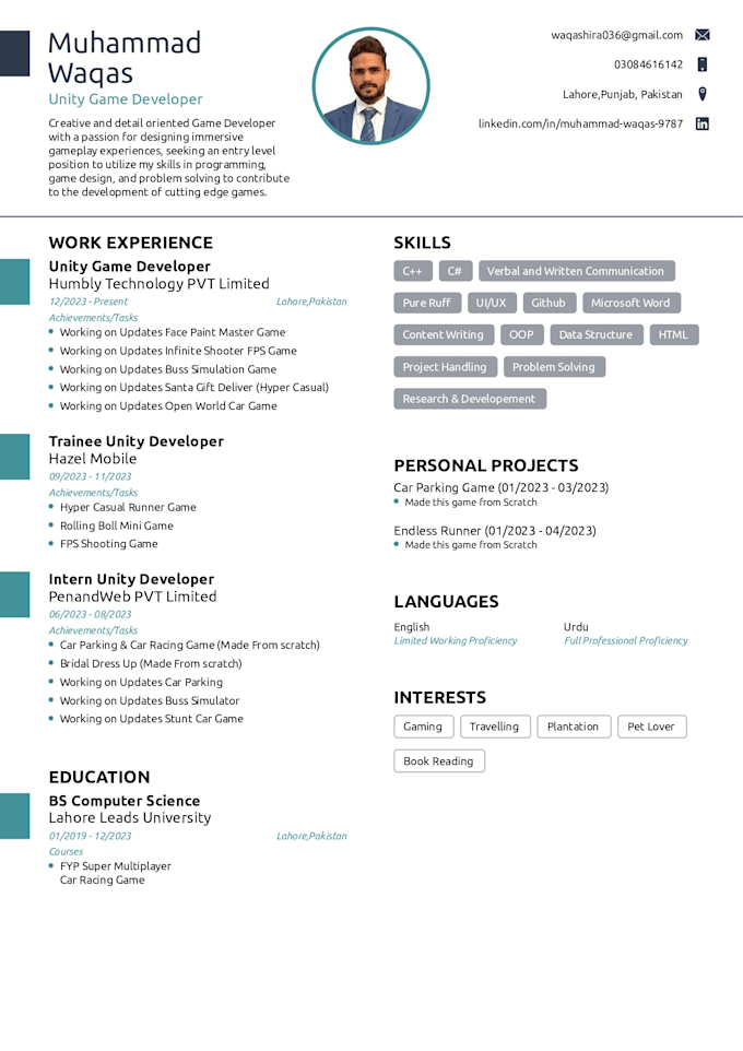 create your CV cover letter linkdin optimisation