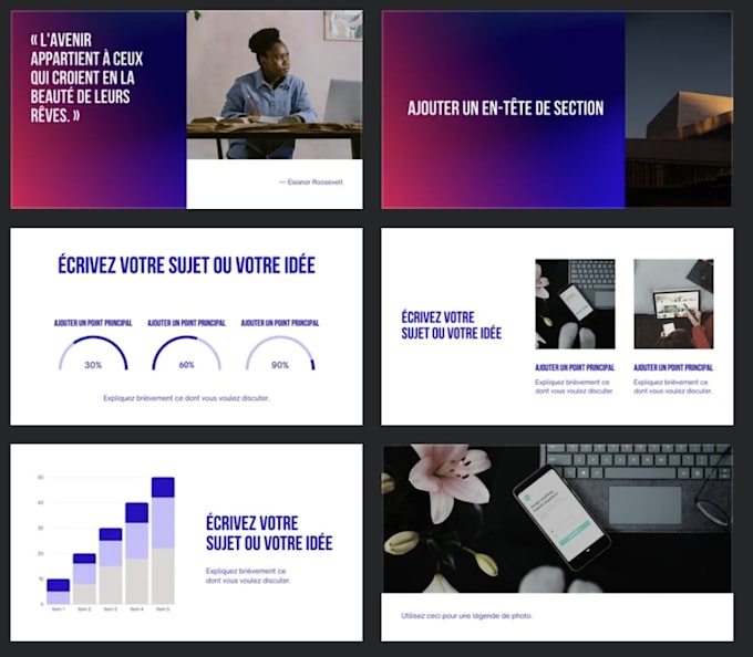 create formal business slides