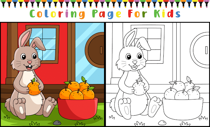draw coloring book pages for children