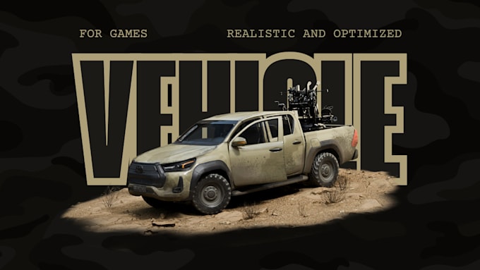 model realistic military vehicle for VR simulation, games and film production
