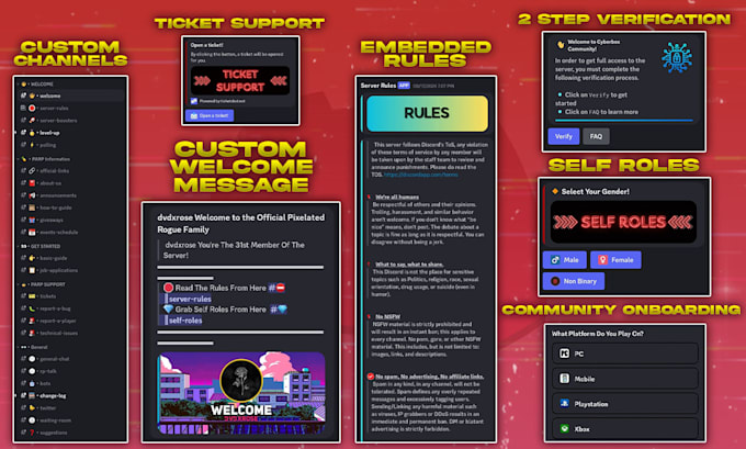 setup best custom discord server within 12 hours