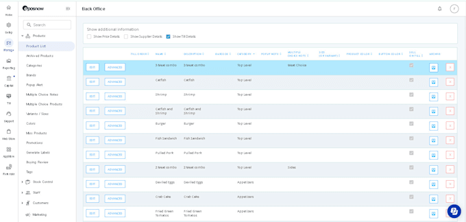 online menu on epos now