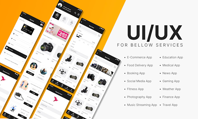 design professional ui ux for mobile app