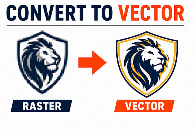 manually vector trace, redraw logo, and convert image to vector