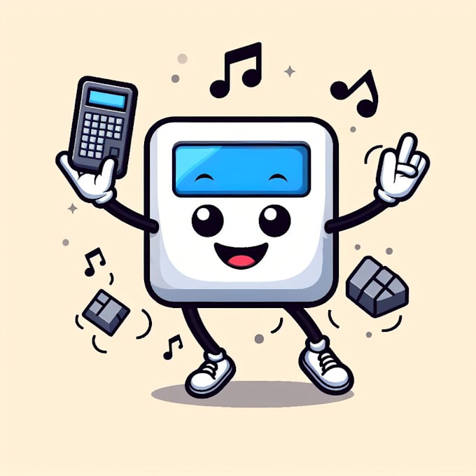do dance , programing ,concret, mascot logo design
