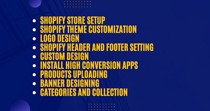 build branded shopify store or build shopify dropshipping store