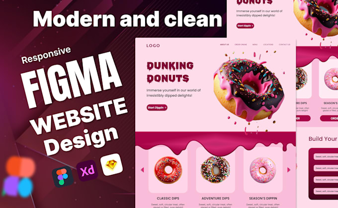 design figma landing page, saas website UI UX design