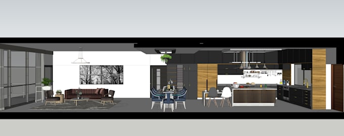 do an architectural 3d model in sketchup