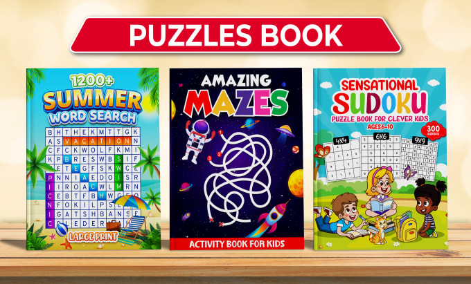 Create custom sudoku crossword word search puzzle activity book for