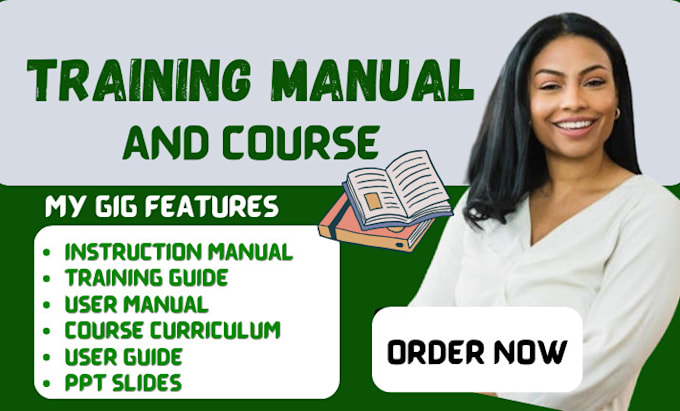 create online course content creation course curriculum training manual