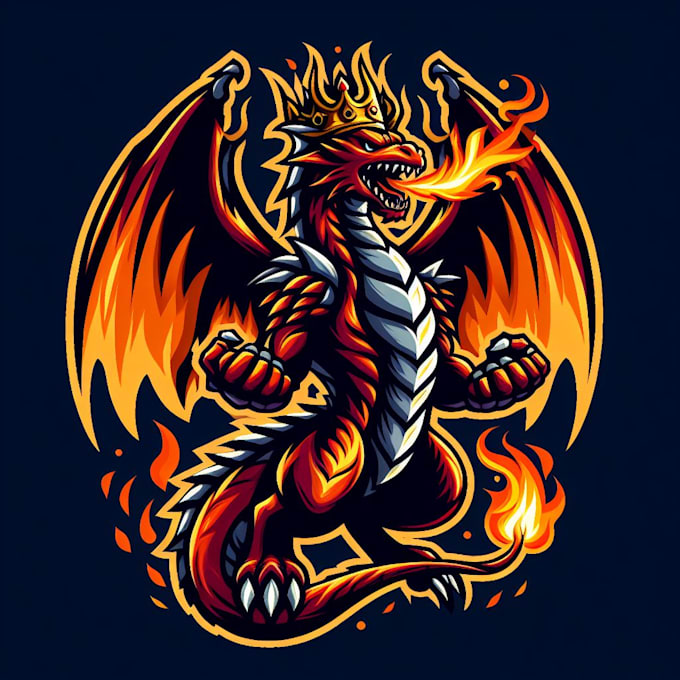 do make dragon , animal, fire head, cute dragon  mascot logo designs