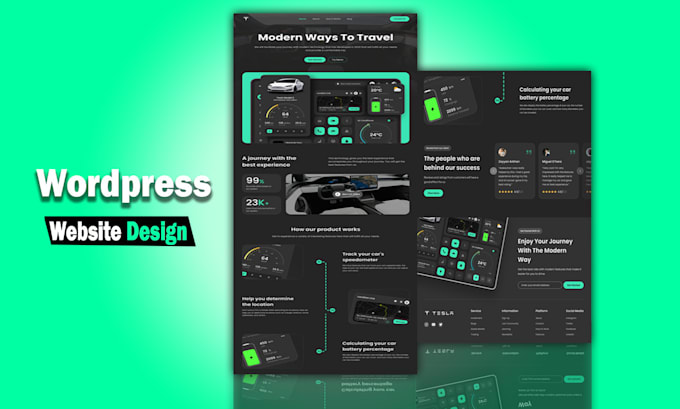 create modern responsive wordpress website design