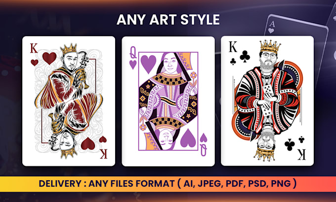 design a custom playing card for you with a unique style