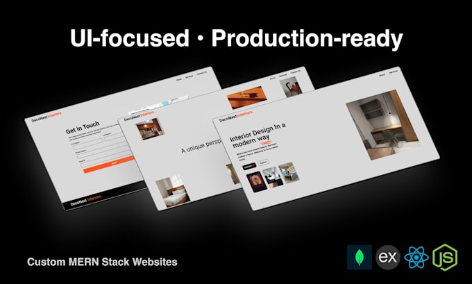 build a professional fullstack website using mern or next js