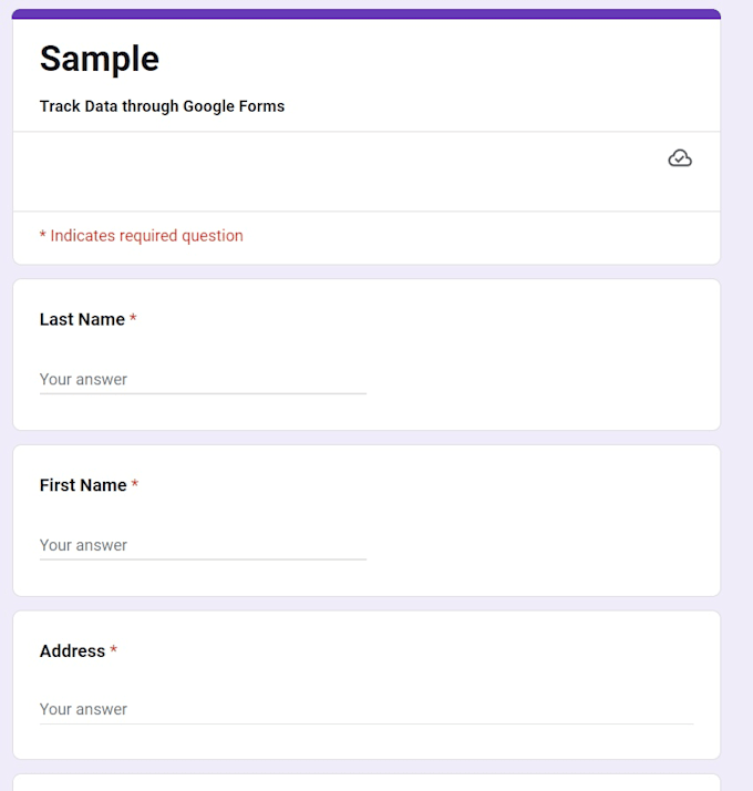 Create google forms and sheets for data tracking by Ps090488 | Fiverr