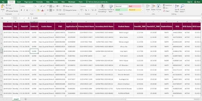 provides microsoft excel data cleaning, and data formatting