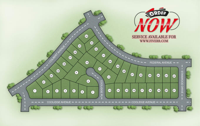 Professionally draw plat map, plot map, site plan and rendering by ...