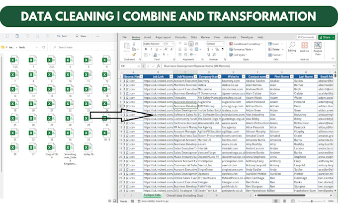 clean, formatting, and merge ms excel or CSV data file