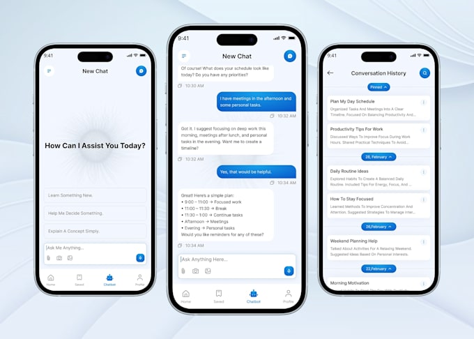 develop ai mobile app with chatbot gpt for ios and android