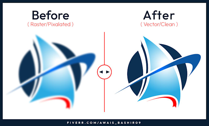 Recreate cleanup logo vectorize image sketch vector tracing by Awais ...