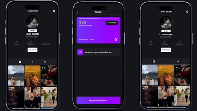 develop short video tiktok clone app with livestream wallet