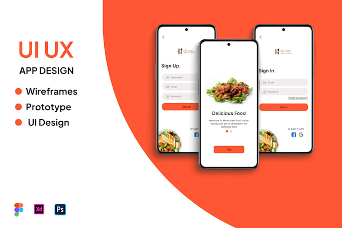 Do ui ux design for mobile app mockup wireframe prototype with figma by ...
