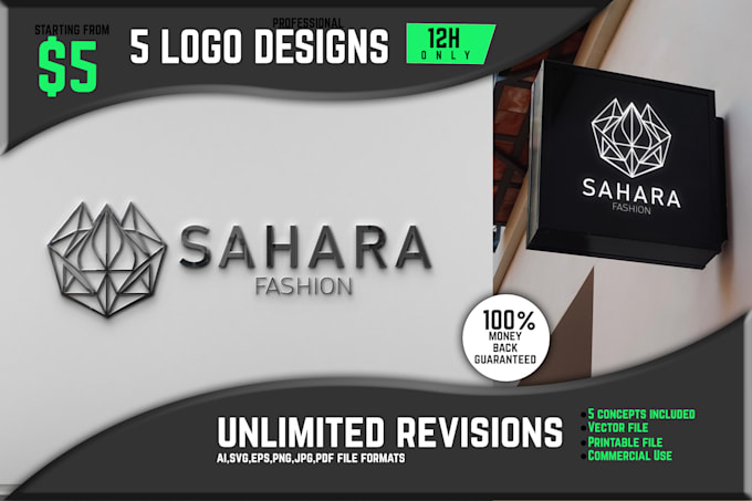 do a unique geometric logo within 12h
