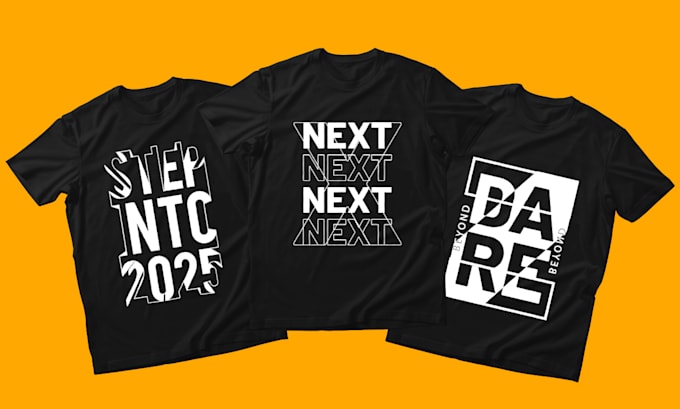 create trendy typography and graphic t shirt design for your brand