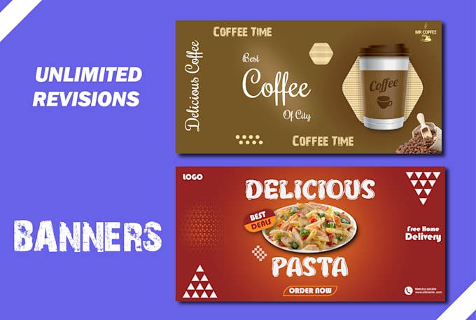 design stunning web banners, posters, fb ads for you