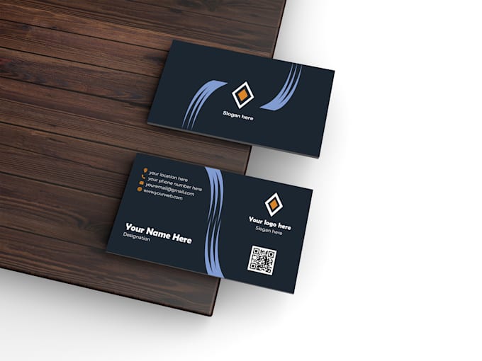 do create business card design with qr code