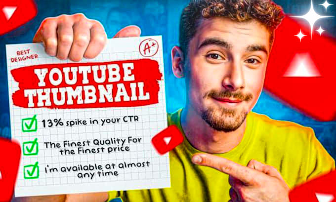 do high quality best attractive youtube thumbnail design for more views