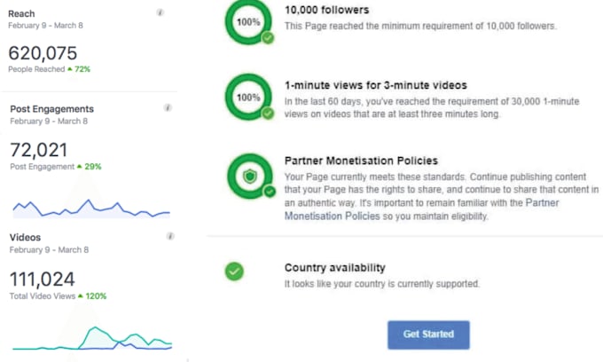 professionally prepare your facebook page for monetization