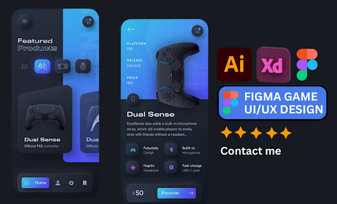 Create stunning game ui ux designs, game assets figma design for mobile ...