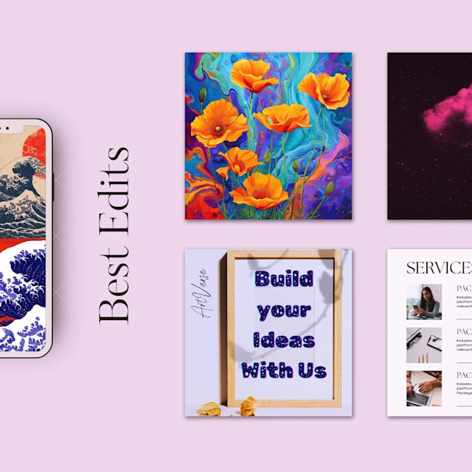 do ads and promotion posters and desing through the social media platforms